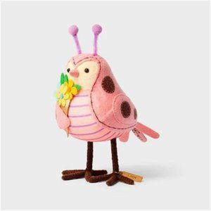 Featherly Friend Easter Fabric Bird Decor Pink Ladybug - Spritz